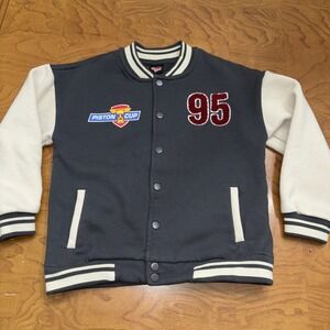 Disney Lightning McQueen Boys SZ 7 Pixar Cars Varsity Sweatshirt Jacket Bomber